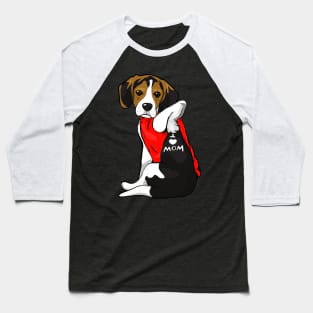 Beagle Dog Tattoo I Love Mom Cute Dog Mother's Day Baseball T-Shirt